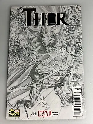 Buy Thor #1 Sketch 1:300 Marvel Variant By Alex Ross 75 Years Jane Foster Key Issue • 139.31£