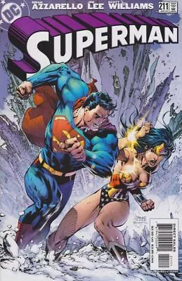 Buy Superman (1987) # 211 (7.0-FVF) Jim Lee Art + Cover, Wonder Woman 2005 • 4.50£