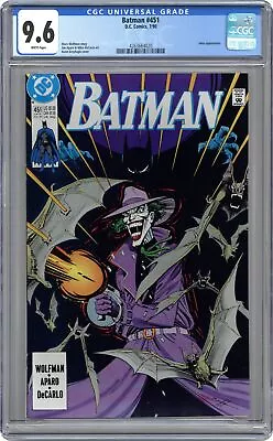 Buy Batman #451 CGC 9.6 1990 4263664020 • 50.44£