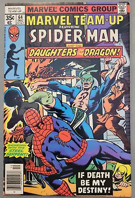 Buy Marvel Team-Up Spider-Man 64 1977 Key Issue Newsstand 1st Interracial Kiss *CCC* • 15.81£