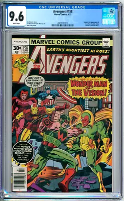 Buy Avengers 158 CGC Graded 9.6 NM+ Jack Kirby Marvel Comics 1977 • 139.88£