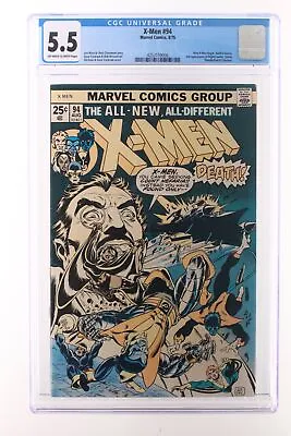 Buy X-Men #94 - Marvel Comics 1975 CGC 5.5 New X-Men Begin. Sunfire Leaves • 320.91£
