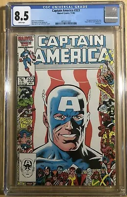 Buy Captain America #323 CGC 8.5 White Pgs Key 1st App John Walker Super-Patriot VF+ • 31.71£