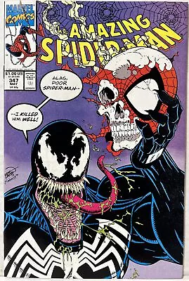 Buy Amazing Spider-Man #347 Iconic Venom Cover Erik Larsen Marvel 1991 *VF+* • 19.98£