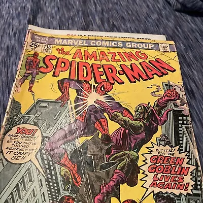 Buy The Amazing Spider-Man #136 (Marvel Comics September 1974) • 19.99£