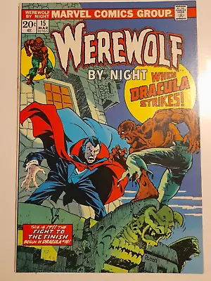 Buy Werewolf By Night #15 Mar 1974 VFINE/NM 9.0 1st Battle Of Dracula Vs Werewolf • 99.99£