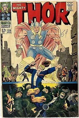 Buy Thor #138 1st Appearance Of Orikal Marvel Comics Jack Kirby *VG* • 15.80£
