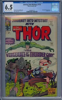 Buy Journey Into Mystery #115 Cgc 6.5 Thor Absorbing Man Origin Loki Jack Kirby 1014 • 88.70£