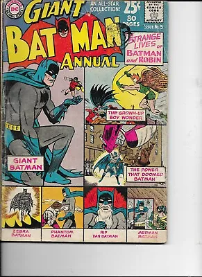 Buy Batman Giant Annual 5--dated 1963 --good Plus • 25£