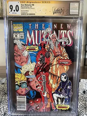 Buy New Mutants #98 CGC 9.0 Signed Rob Liefeld 1st App Deadpool ‘91 Newstand Edition • 637.32£