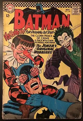 Buy Batman #186 (Nov 1966). Silver Age DC Classic Joker Cover, 1st Gaggy • 20.18£