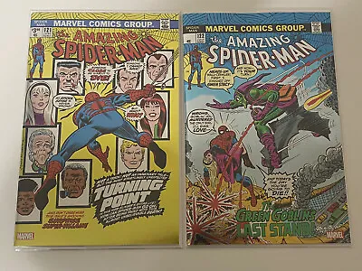 Buy Amazing Spider-man 121 122 Facsimile Foil Set Exclsuive 2023 Edition Marvel Lot • 24.09£