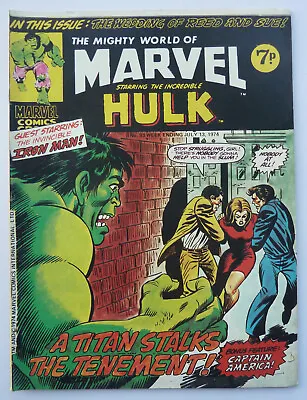 Buy Mighty World Of Marvel #93 - Hulk - Marvel UK Comic - 13 July 1974 F/VF 7.0 • 5.99£