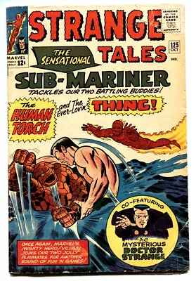 Buy STRANGE TALES #125-comic Book THING-SUBBY-TORCH-MARVEL Vg- • 41.63£