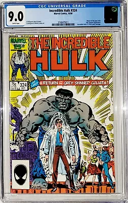 Buy Incredible Hulk #324 CGC 9.0 (Marvel 1986) Return Of Grey Hulk (Homage Cover) • 61.08£