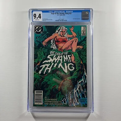 Buy DC Comics Saga Of The Swamp Thing #25 News Stand CGC 9.4 (1st Cameo Constantine) • 178.82£
