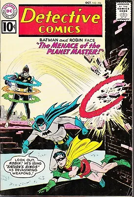 Buy Detective Comics #296 1961 Dc-batman-menace Of Planet Master-bob Kane..vf/vf- • 137.70£