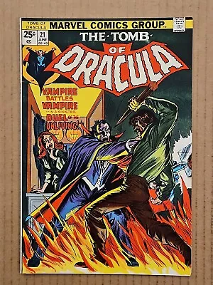 Buy Tomb Of Dracula #21 With MVS Mavel 1974 FN • 12.04£
