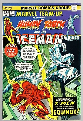 Buy Marvel Team-up 23  Human Torch!  Iceman!  X-men!  Spiderman! Gil Kane! Vf+ (8.5) • 32.30£