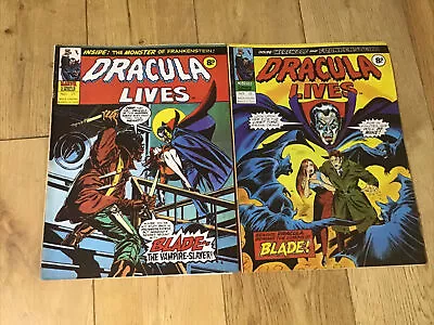 Buy Marvel Comic Group DRACULA LIVES UK EDITION #20 &21  (BLADE) Near Mint Condition • 145£