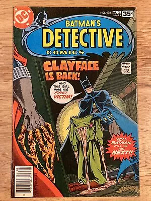 Buy DETECTIVE COMICS #478 First Appearance Of 3rd Clayface; Introduction Of Preston  • 128.31£