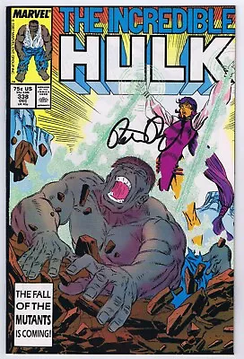 Buy Incredible Hulk #338 VFNM Signed Peter David W/COA 1987 McFarlane Art Marvel • 38.16£