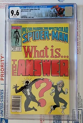 Buy Spectacular Spider-Man #92 Marvel Comics CGC 9.6 White 1984 1st App The Answer • 39.52£