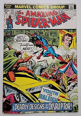 Buy Amazing Spider-Man 117 VF/NM 1st App. Of The Disruptor 1972 Romita Sr High Grade • 63.25£