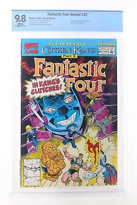 Buy Fantastic Four Annual #25 - Marvel 1992 CBCS 9.8 Kang And Avengers Cover And App • 30.88£