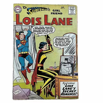 Buy Superman's Girlfriend Lois Lane #14 F+ 1960 USA Comic Rare • 25£