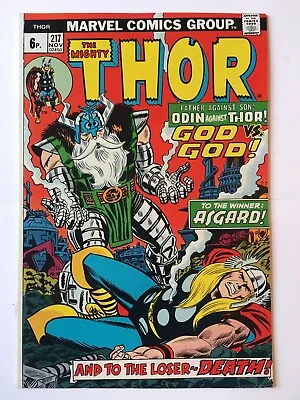Buy The Mighty Thor #217 VFN (8.0) MARVEL ( Vol 1 1973) (2) • 18£