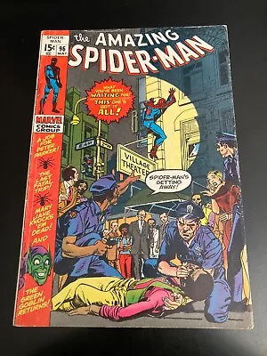 Buy AMAZING SPIDER-MAN #96 (1971) **Green Goblin/Drug Key!** Very Bright & Glossy! • 57.53£