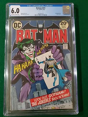 Buy Batman 251 CGC 6.0 OW-W Neal Adams Classic Joker Cover/Story 1973 • 479.18£