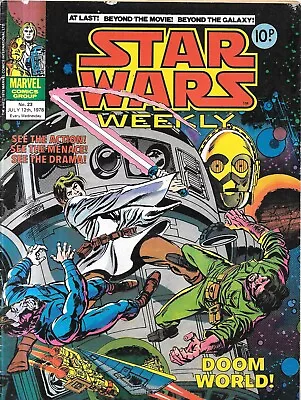 Buy Vintage Marvel Star Wars Weekly Comic No 23 July 12th 1978 • 0.99£