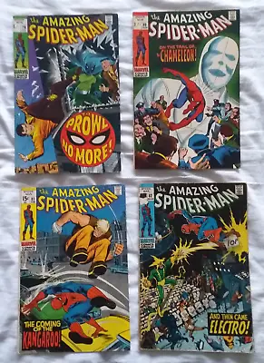 Buy The Amazing Spider-Man 1969 1970 4 Comic Run Lot 79 80 81 & 82 • 12.50£