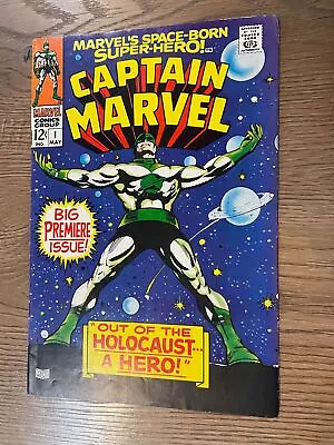 Buy Captain Marvel #1 - Marvel Comics - 1968 ** White Pages, Higher Grade • 250£