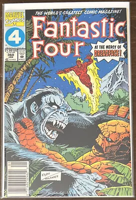 Buy Fantastic Four 360 NM- 9.2 NEWSSTAND 1ST APPEARANCE DREADFACE MARVEL COMICS 1991 • 3.94£