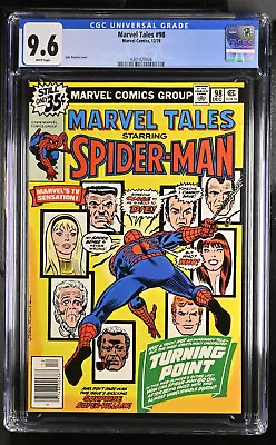 Buy Marvel Tales #98 CGC 9.6 NM+ (1978) 1st Reprint Amazing Spider-Man #121 (1973) • 79.02£