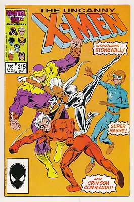 Buy Marvel Uncanny X-Men #215 1st Appearance Stonewall Super Sabre Crimson Commando • 3.91£