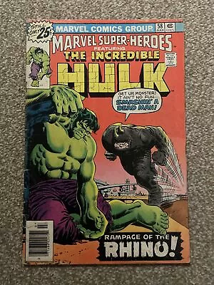 Buy Marvel Super Heroes (1976) #58 Hulk  Rhino Marvel Comics • 3£