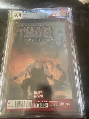 Buy Thor God Of Thunder #2 CGC 9.4 Marvel 1st App. Gorr The God Butcher & Necrosword • 147.75£