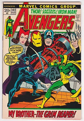 Buy Avengers #102 Very Fine 8.0 Thor Iron Man Capt America Scarlet Witch Vision 1972 • 21.28£