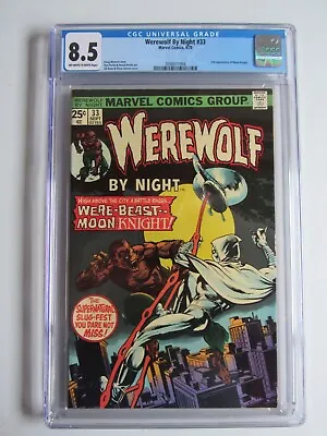 Buy Werewolf By Night 33 CGC 8.5 2nd App Moon Knight 1975 • 208.31£