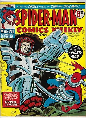 Buy SPIDER-MAN COMICS WEEKLY # 54 - 23 Feb 1974 - GD/VG 4.5  Iron Man Thor • 3.95£