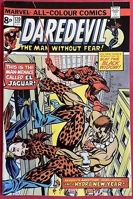 Buy Daredevil #120 (1975) 1st Appearance El Jaguar Sandman MVS Intact UK Pence Copy • 17.95£
