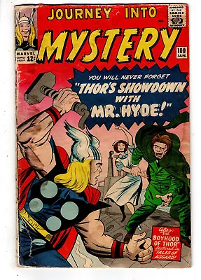 Buy Journey Into Mystery #100 (1964) - Grade 2.0 - Thor - Mister Hyde Appearance! • 31.98£