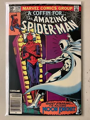 Buy Amazing Spider-Man #220 Newsstand, Moon Knight Appearance 6.0 (1981) • 16.07£