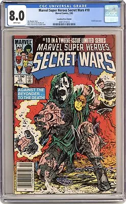 Buy Marvel Super Heroes Secret Wars Canadian Price Variant #10 CGC 8.0 1985 • 83.95£