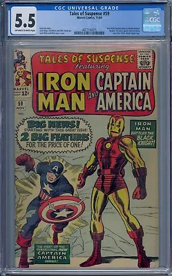 Buy Tales Of Suspense #59 Cgc 5.5 Iron Man Captain America Jack Kirby Don Heck • 223.77£