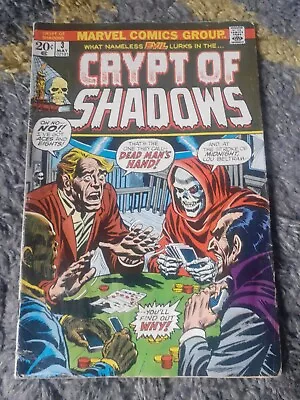 Buy 1973 Crypt Of Shadows Marvel Comic Book #3  Dead Man's Hand!  Horror • 16£